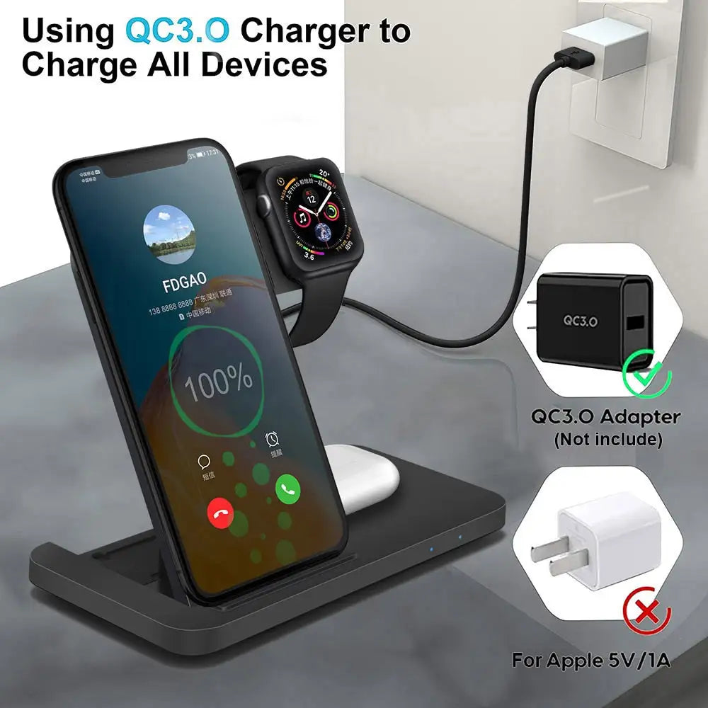 3-in-1 Quick Charge Station